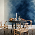 Color Flow, Blue Mural Wallpaper - room preview 02