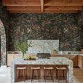 Nature of Eden, Black Mural Wallpaper - room preview 02