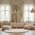 Golden Palms, Beige Mural Wallpaper - room preview 02