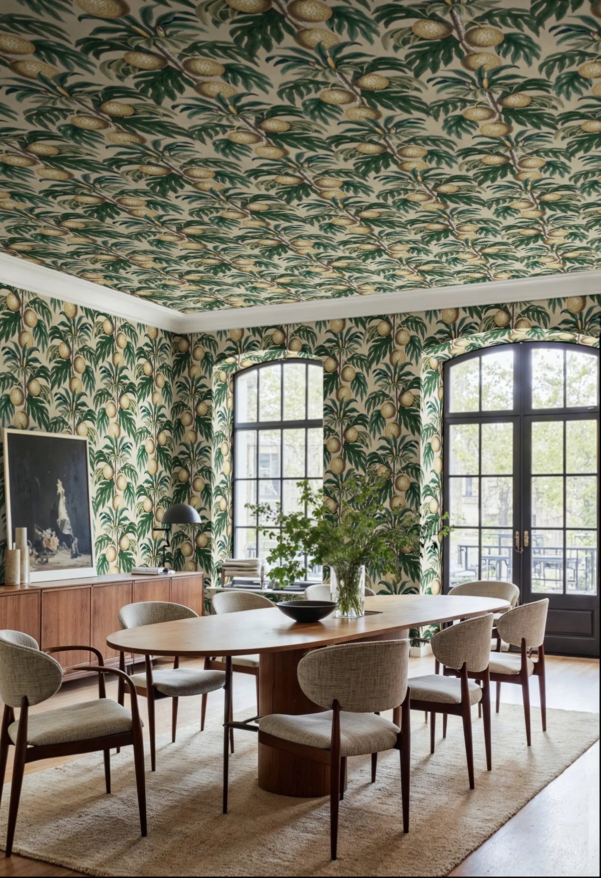 Lush Lemons, Beige Mural Wallpaper - room preview 02