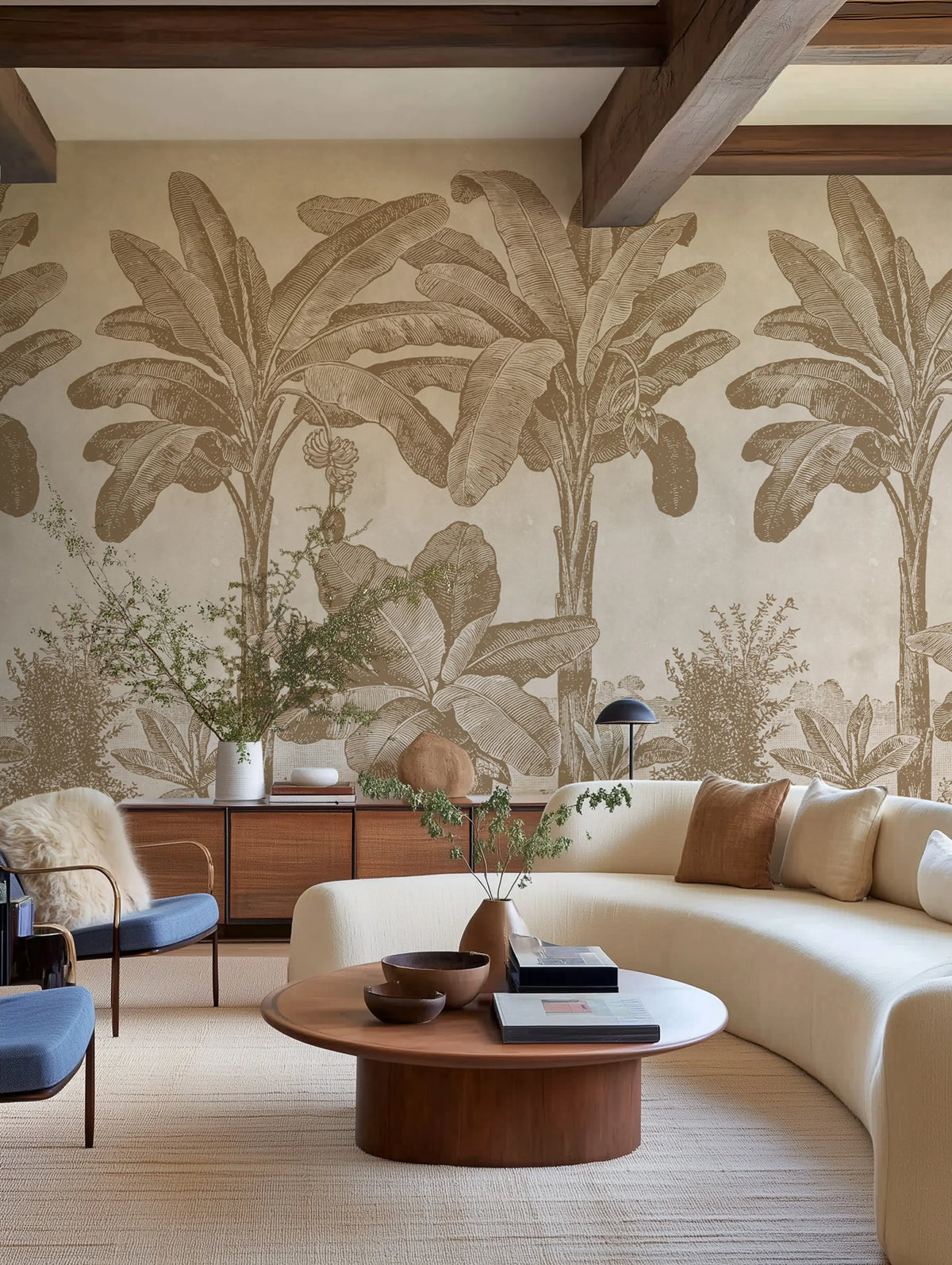 Timeless Tropics, Vintage Mural Wallpaper - room preview 02