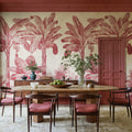 Timeless Tropics, Red Mural Wallpaper - room preview 02