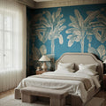 Timeless Tropics, Blue Mural Wallpaper - room preview 02