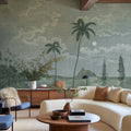 Palm Beach, Blue Mural Wallpaper - room preview 02
