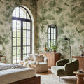 Humming Harmony, Green Mural Wallpaper - room preview 02