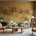 Palm Parade, Yellow Mural Wallpaper - room preview 02