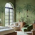 Palm Parade, Green Mural Wallpaper - room preview 02