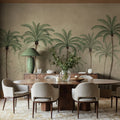 Palm Parade, Beige Mural Wallpaper - room preview 02