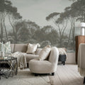 Pine Wood, Gray Mural Wallpaper - room preview 02