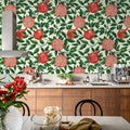 Pomegranate, Green Mural Wallpaper - room preview 02