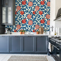 Pomegranate, Blue Mural Wallpaper - room preview 02