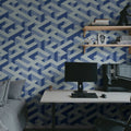 Mace Game, Blue Mural Wallpaper - room preview 02