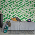 Mace Game, Green Mural Wallpaper - room preview 02