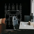 Gamer, Black Mural Wallpaper - room preview 02