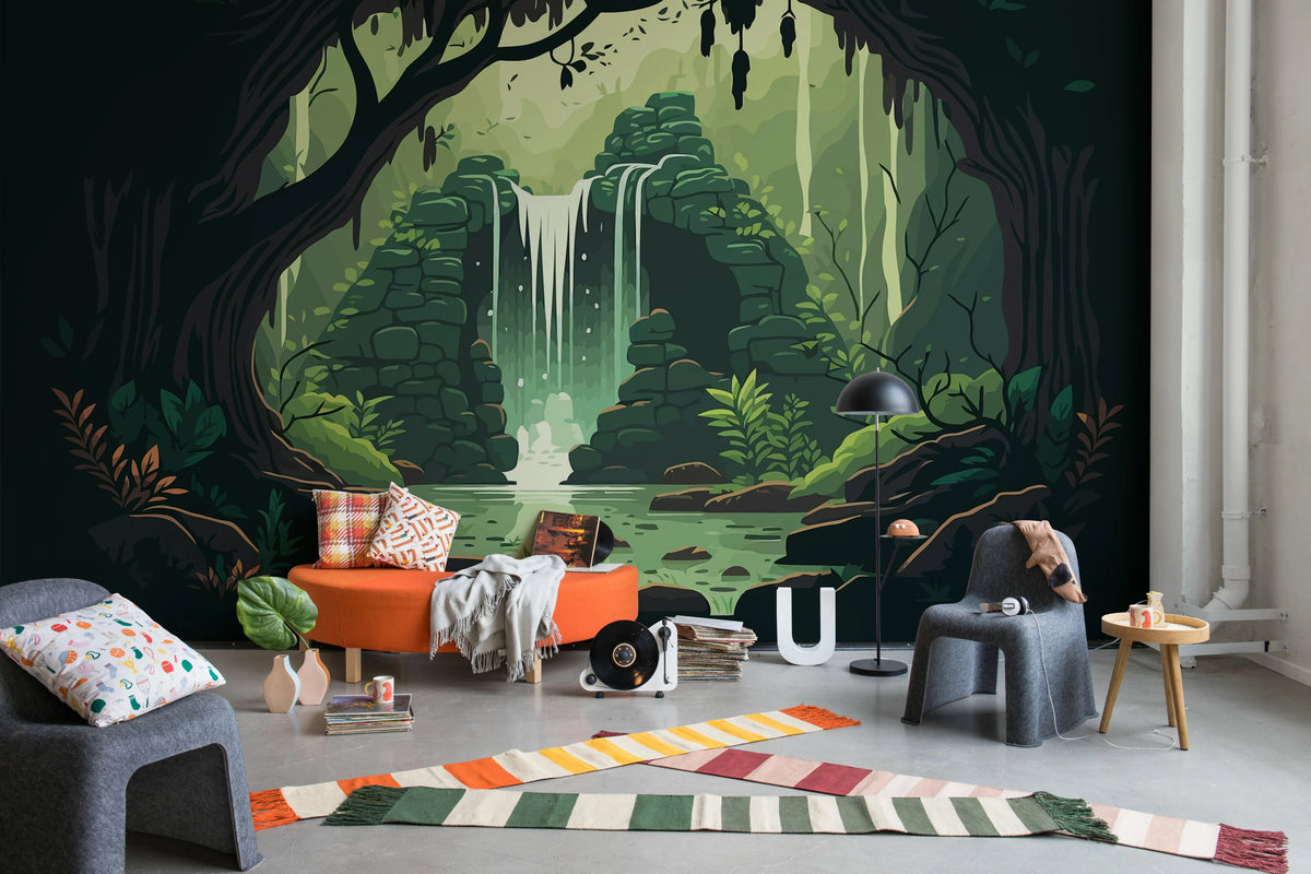 Fantasy Game, Dark Mural Wallpaper - room preview 02
