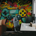 Player Two, Night Mural Wallpaper - room preview 02