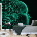 Siri, Neon Mural Wallpaper - room preview 02