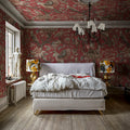 Wings in Bloom, Red Mural Wallpaper - room preview 02