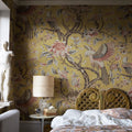 Wings in Bloom, Yellow Mural Wallpaper - room preview 02