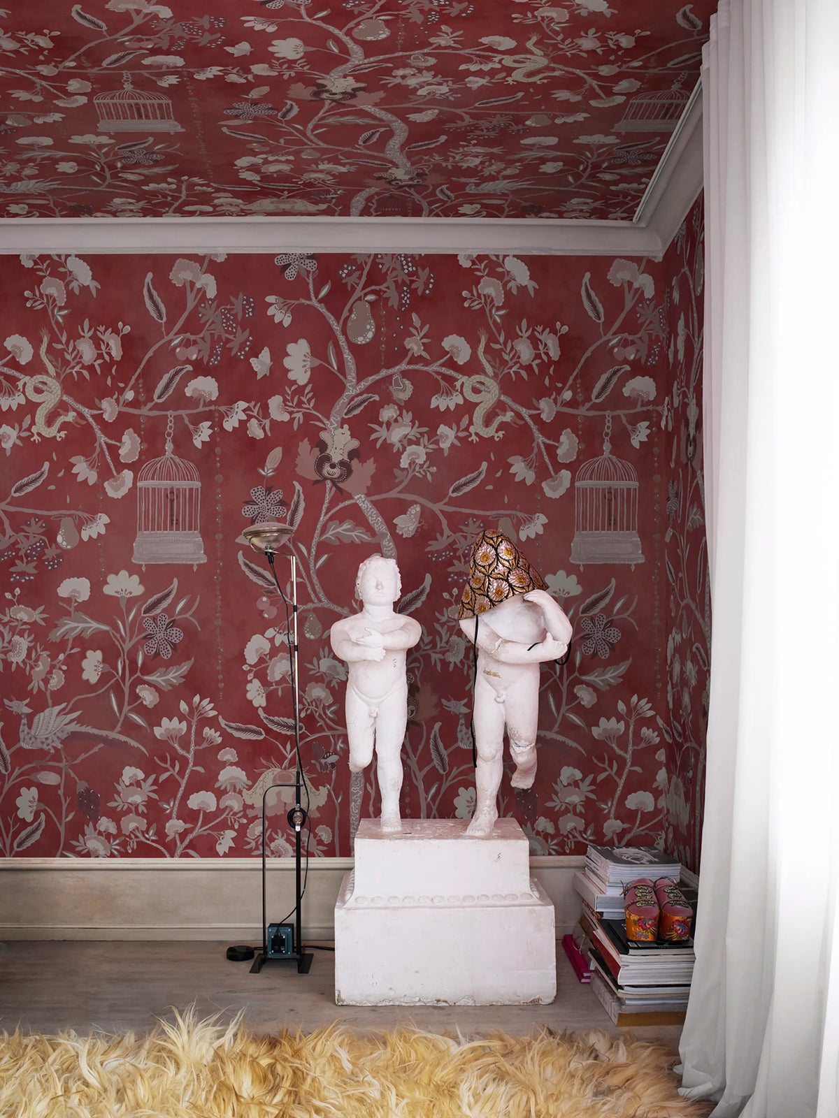 Mystic Garden, Red Mural Wallpaper - room preview 02