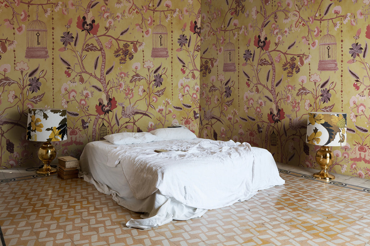 Mystic Garden, Yellow Mural Wallpaper - room preview 02