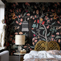 Mystic Garden, Black Mural Wallpaper - room preview 02