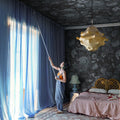 Majestic Vintage Garden, Dark Blue Mural Wallpaper - room preview 02