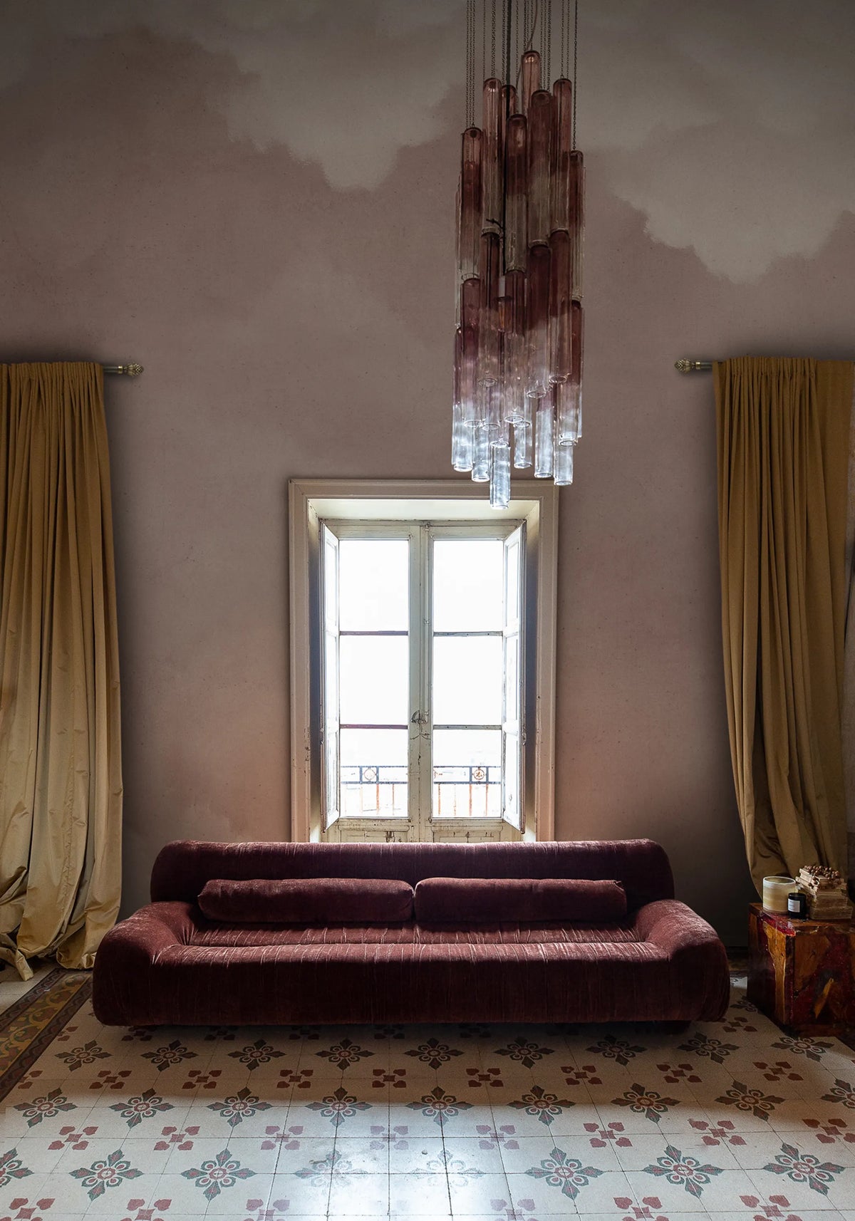 Sky of Clouds, Pink Mural Wallpaper - room preview 02