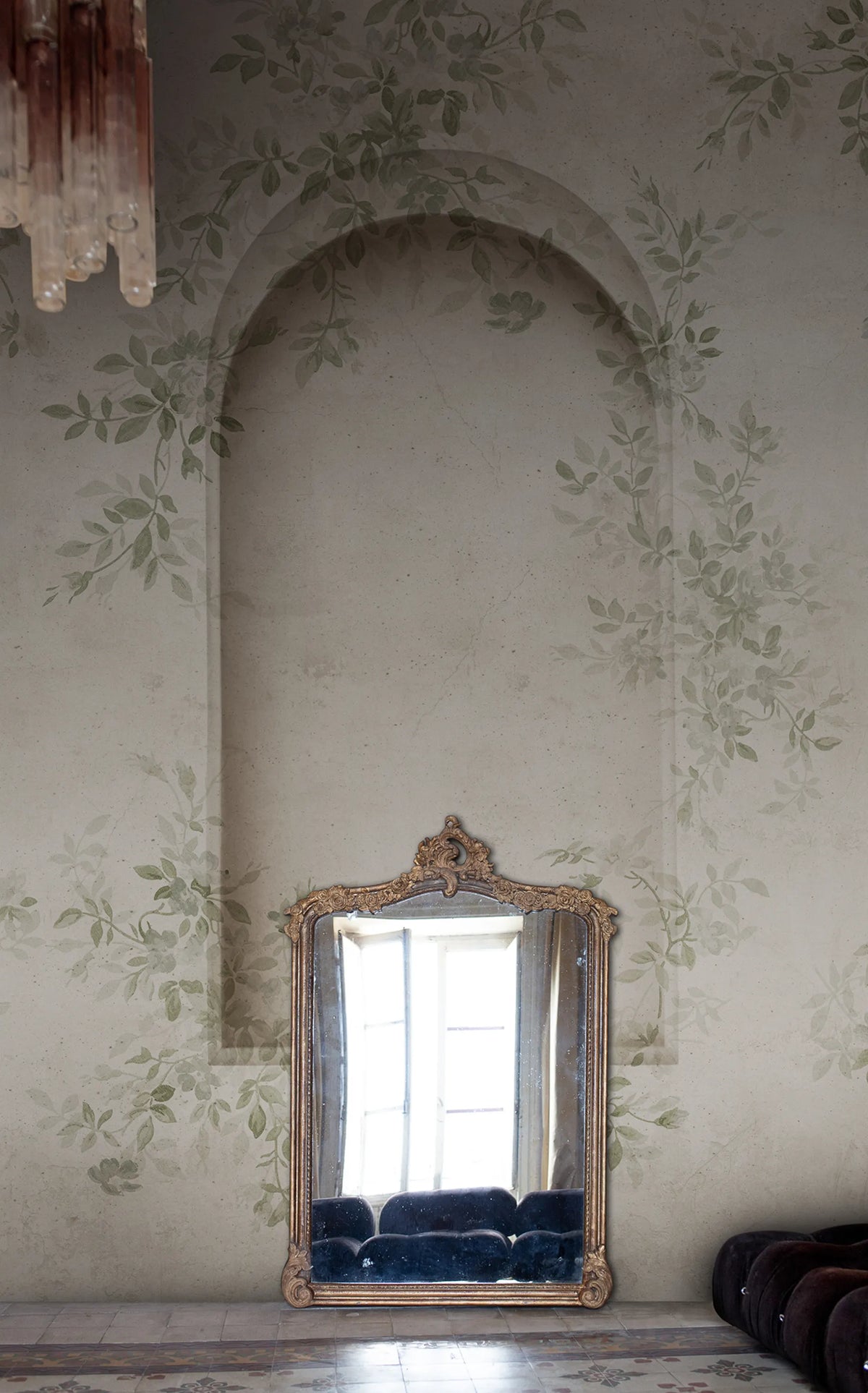 Daydream Arches, Green Mural Wallpaper - room preview 02