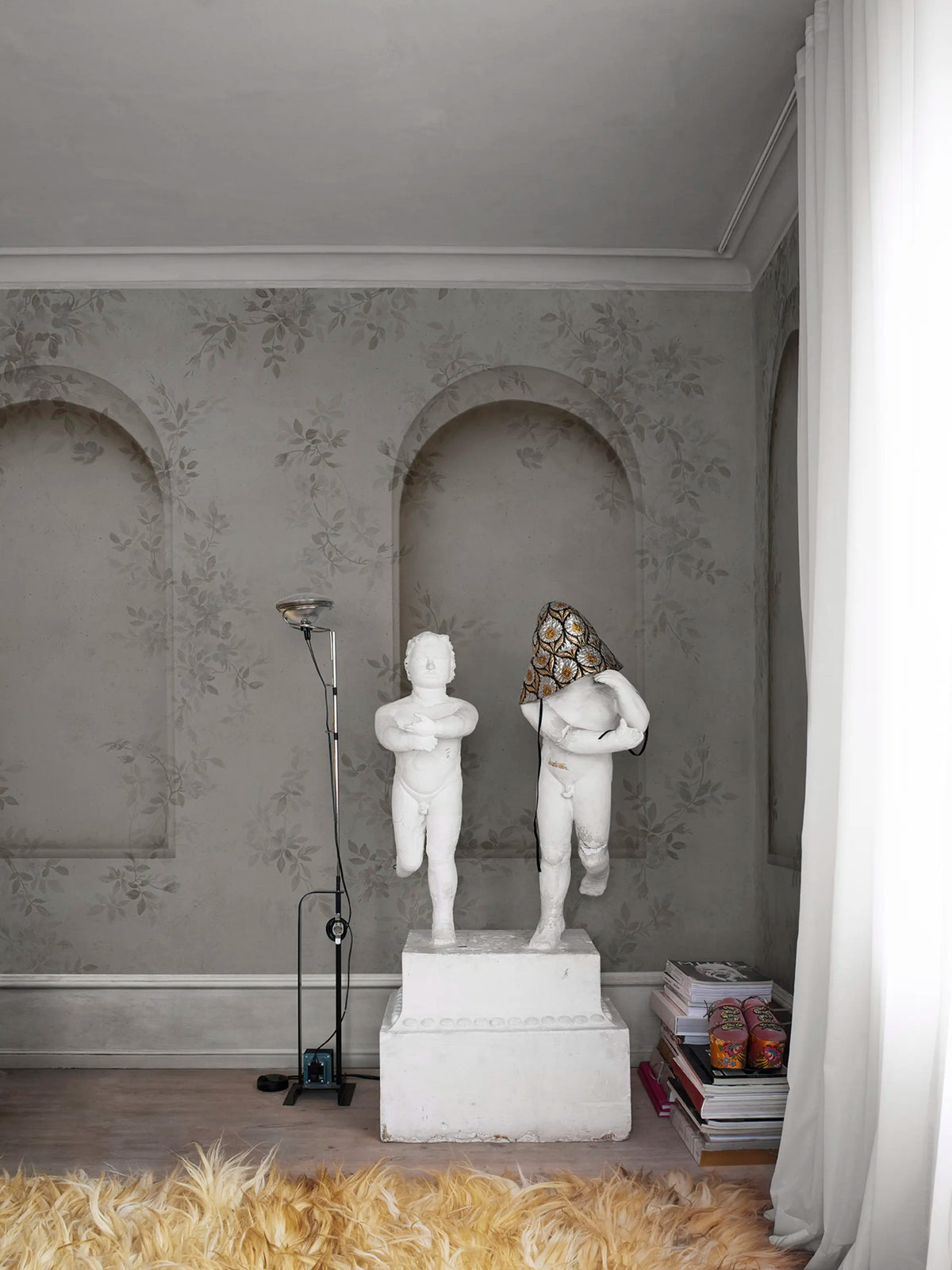 Daydream Arches, Gray Mural Wallpaper - room preview 02