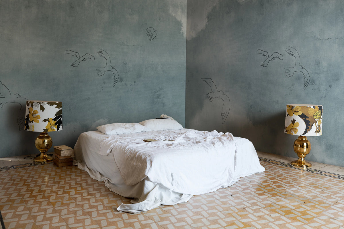 Wings Over Horizon, Blue Mural Wallpaper - room preview 02