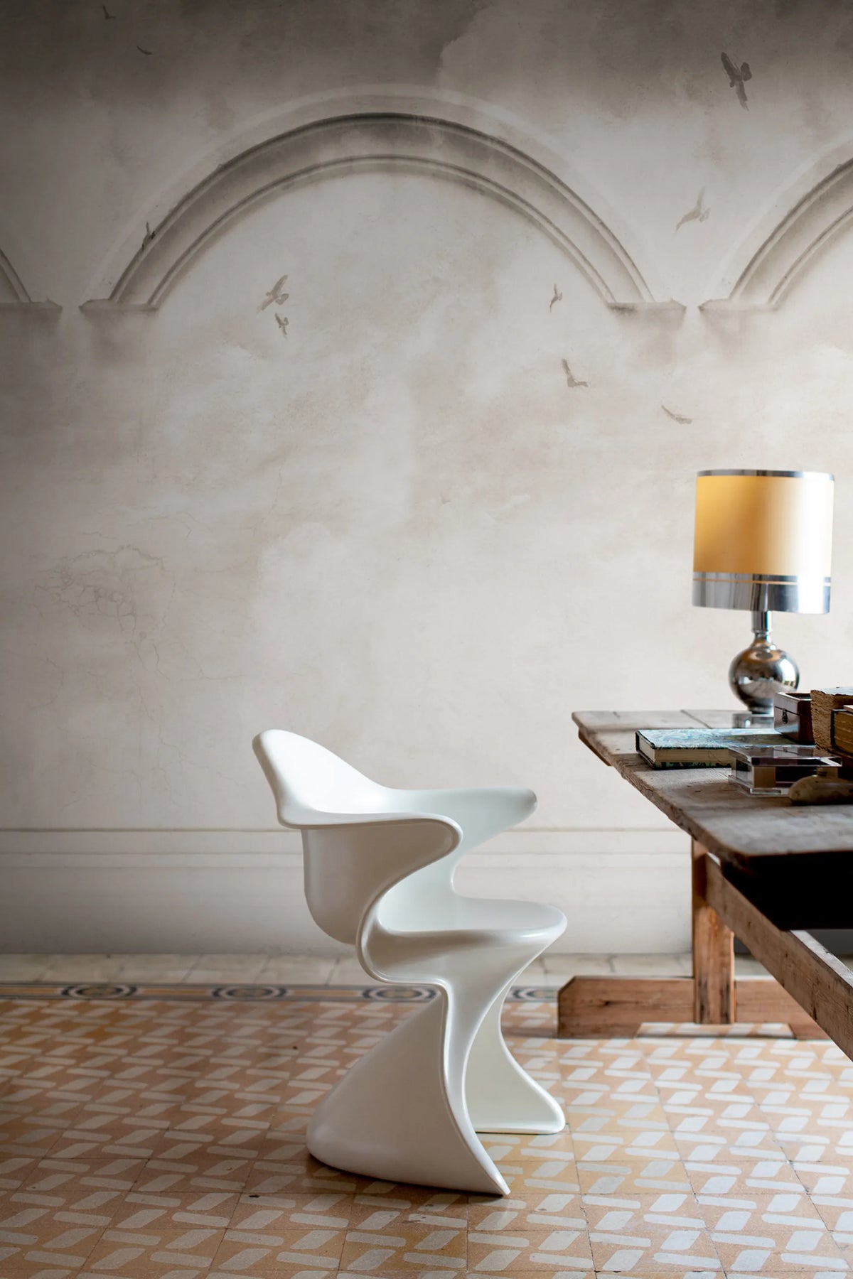 Heavenly Arches, Gray Mural Wallpaper - room preview 02