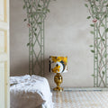 Poetic Trellis, Green Mural Wallpaper - room preview 02