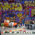 Graffiti, Colorful Mural Wallpaper - room preview 02