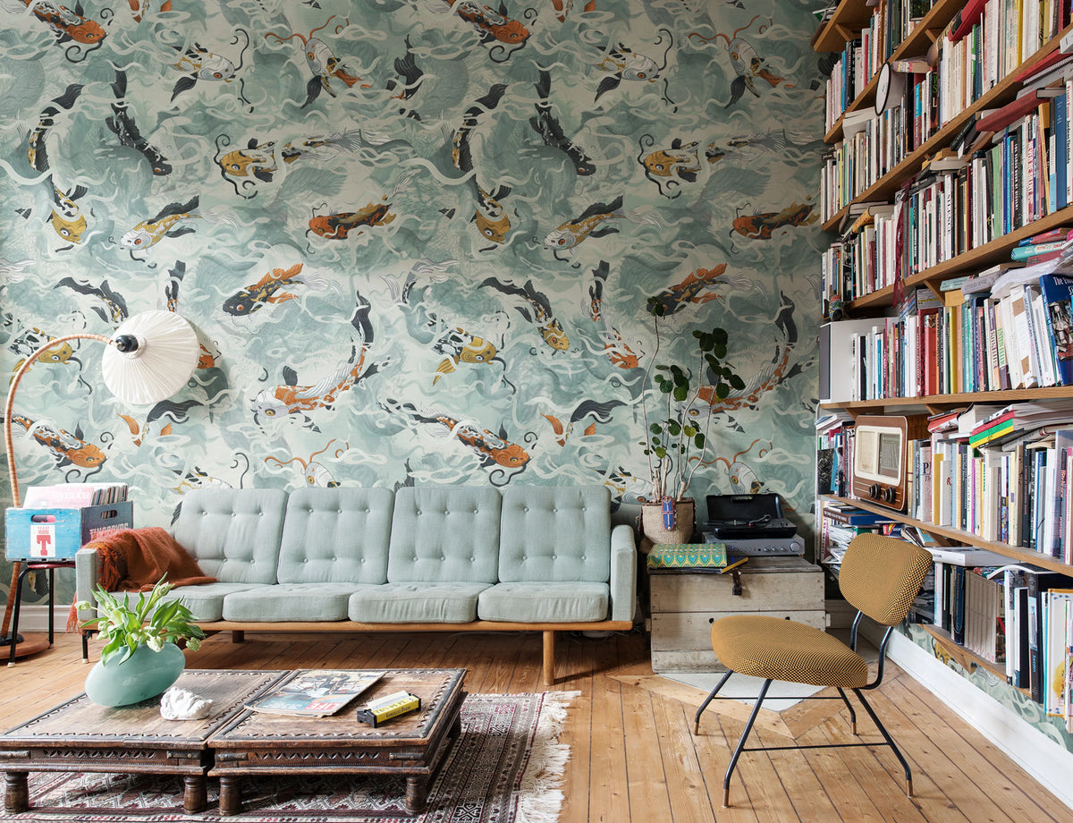 Atlantis Fish, Ocean Mural Wallpaper - room preview 02