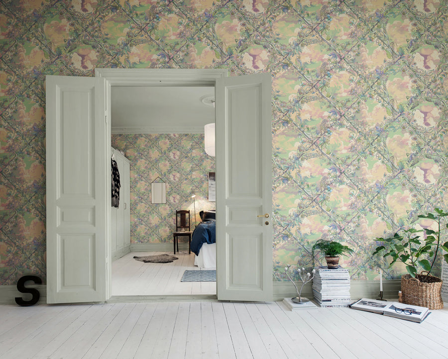Babylon Sky, Dusty Pink Mural Wallpaper
