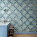 Babylon Sky, Blue Mural Wallpaper - room preview 02