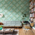 Babylon Sky, Green Mural Wallpaper - room preview 02