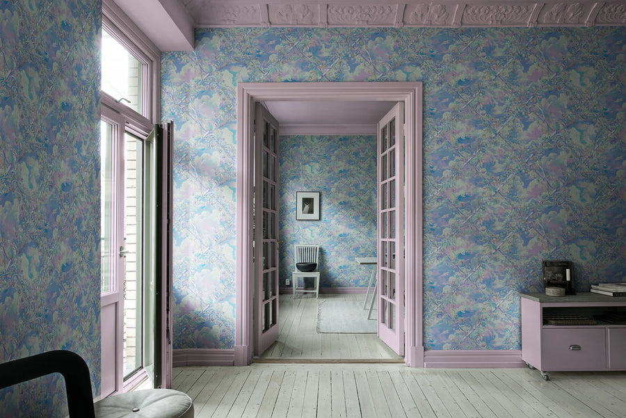 Babylon Sky, Lilac Mural Wallpaper