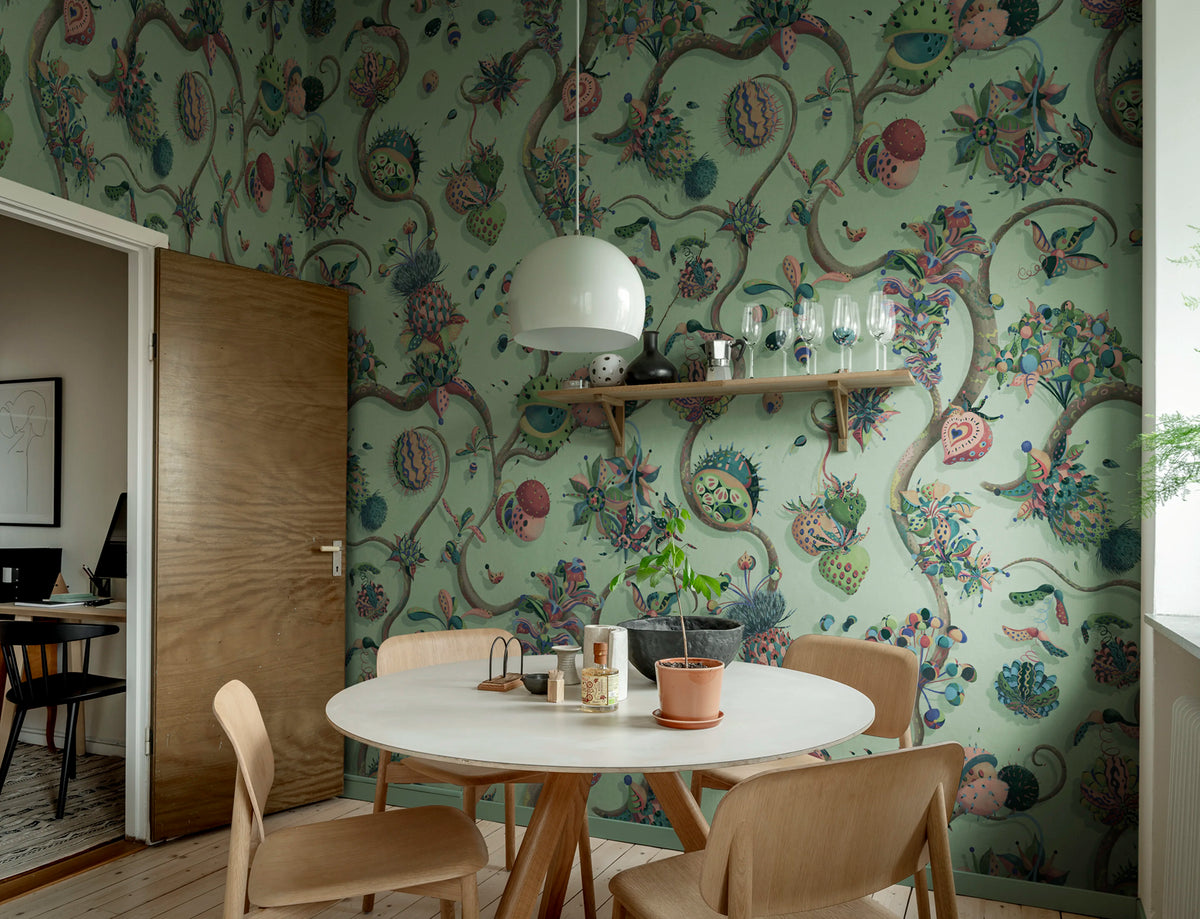 Eden Tree, Green Mural Wallpaper - room preview 02