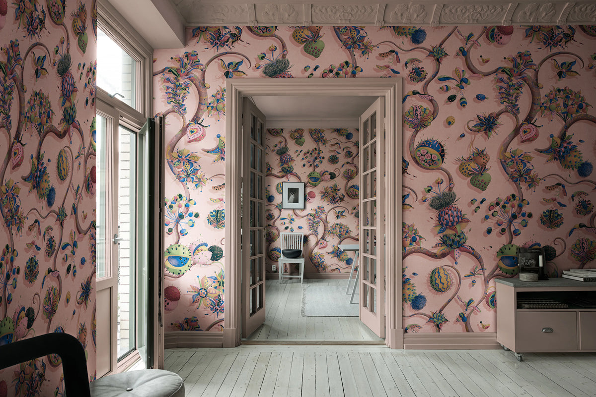 Eden Tree, Pink Mural Wallpaper - room preview 02