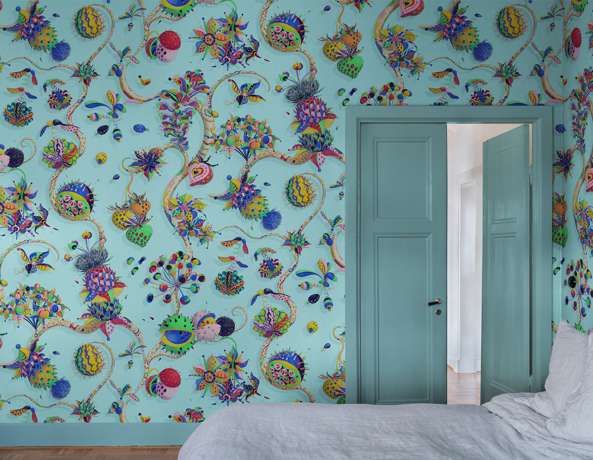 Eden Tree, Mint Mural Wallpaper - room preview 02