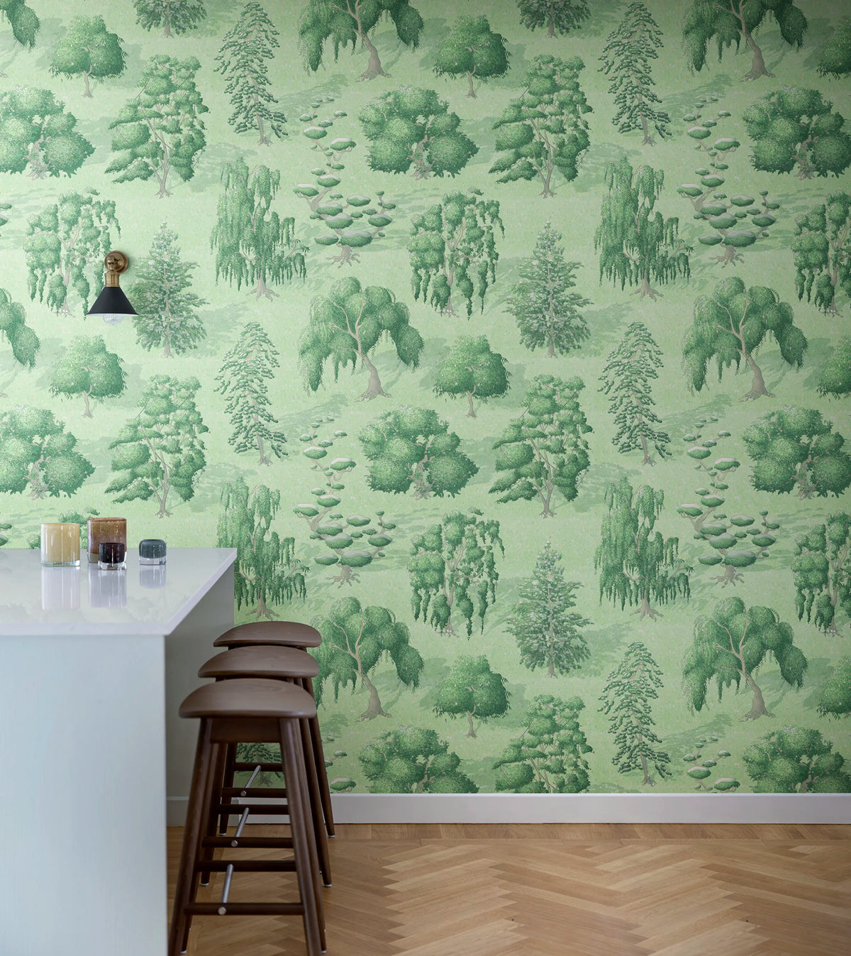 Yggdrasil Forest, Green Mural Wallpaper - room preview 02