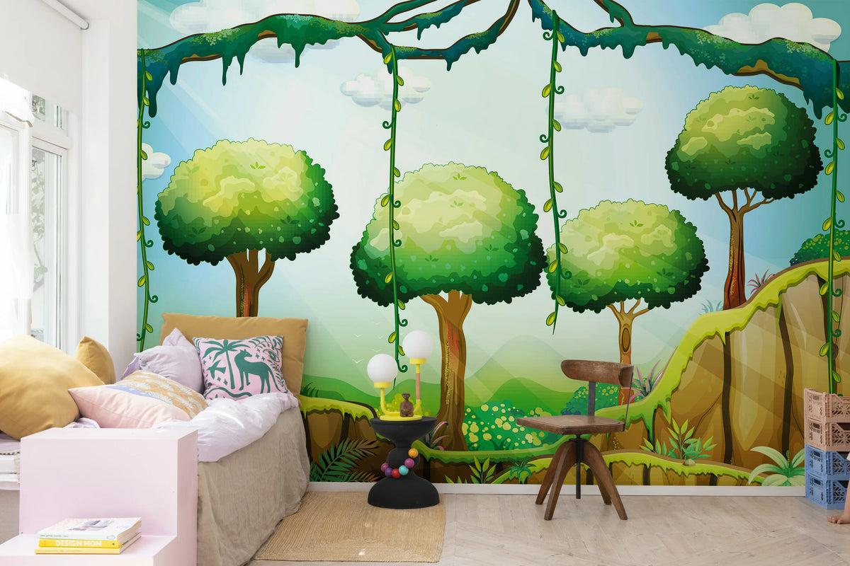 Gaming World, Green Mural Wallpaper - room preview 02