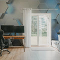 Hexagon, Gray Mural Wallpaper - room preview 02