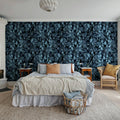 Hop Garden, Blue Mural Wallpaper - room preview 02