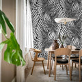 Seagrass, Graphite Mural Wallpaper - room preview 02