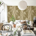 Seagrass, Brown Mural Wallpaper - room preview 02