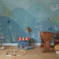 Sea Landscape, Ocean Blue Mural Wallpaper - room preview 02