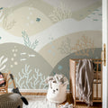 Sea Hills, Sand Beige Mural Wallpaper - room preview 02